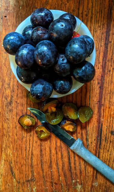 The river valley never disappoints. A recent visit from one of my favorite farmers has filled my kitchen with delicious plums. This seasonal ingredient is a subtle way enhance autumn flavors and foods.