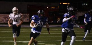 
			
				                                Brady Sanders and the Mason County Royals host Greenup County Friday night for a Class 3A Region championship. The Royals last regional title came in 2003, the Musketeers 1977. (Evan Dennison, The Ledger Independent)
 
			
		