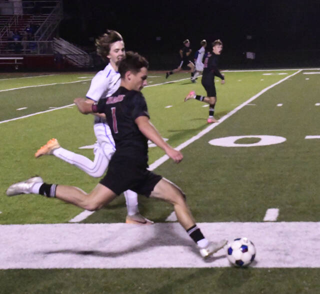 131845404_web1_Nichols
Dawson Nichols chargest toward the goal in the 38th District championship on Oct. 9, 2025.