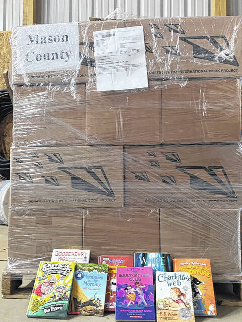 <p>A huge pallet full of children’s books made their way to the Mason County Extension Office last week.</p>